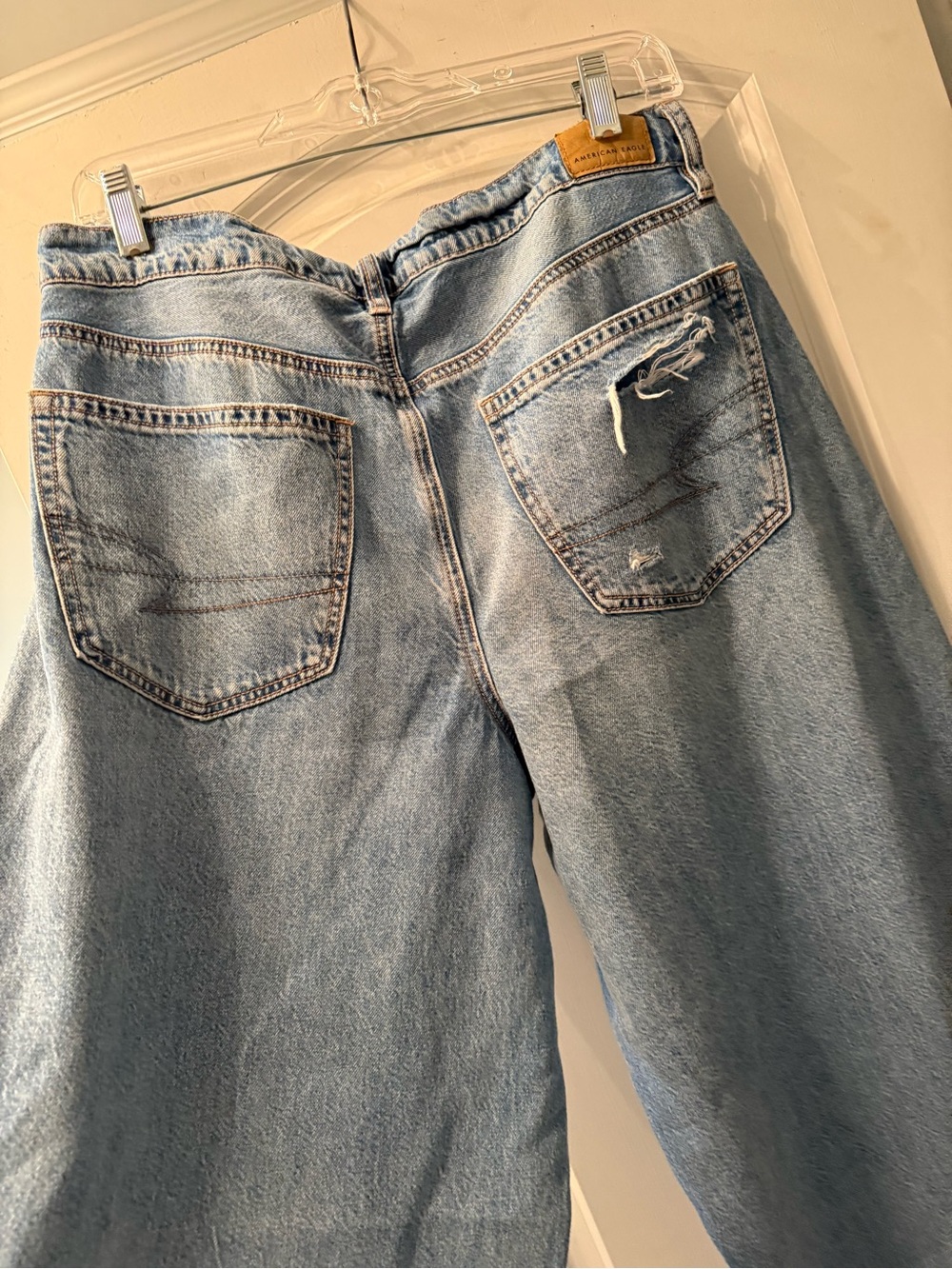 American Eagle Outfitters super high rise ultra wide leg Jeans size 10 short - Picture 5 of 16